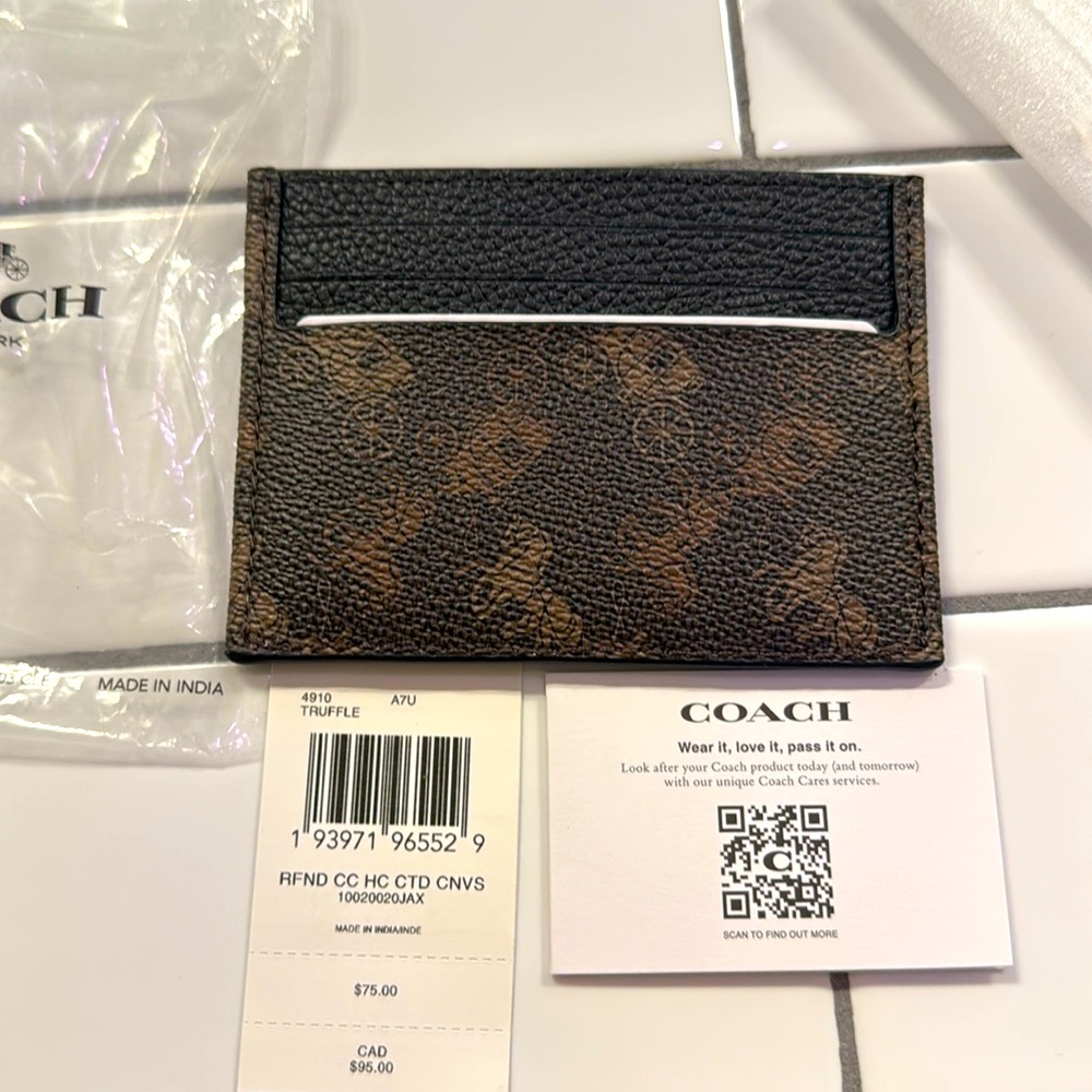 New Coach Men’s wallet truffle
